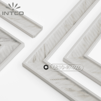 6810-R-492 — 3.8cm Branco PS Moldura para Quadro