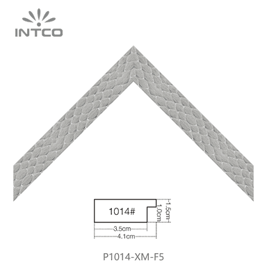 P1014-XM-F5 — 4.06cm Silver PS Picture Frame Moulding