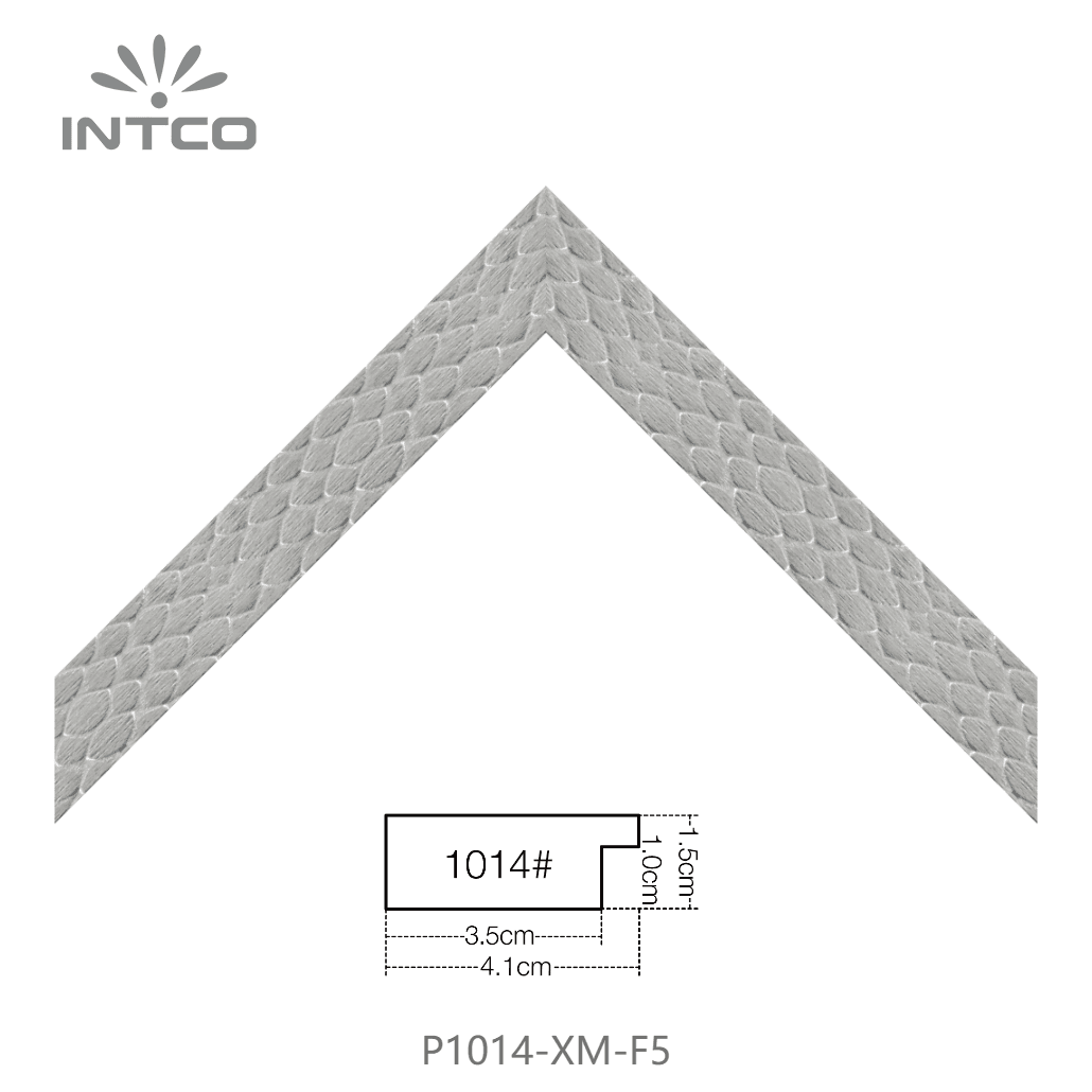 P1014-XM-F5 — 4.06cm Silver PS Picture Frame Moulding