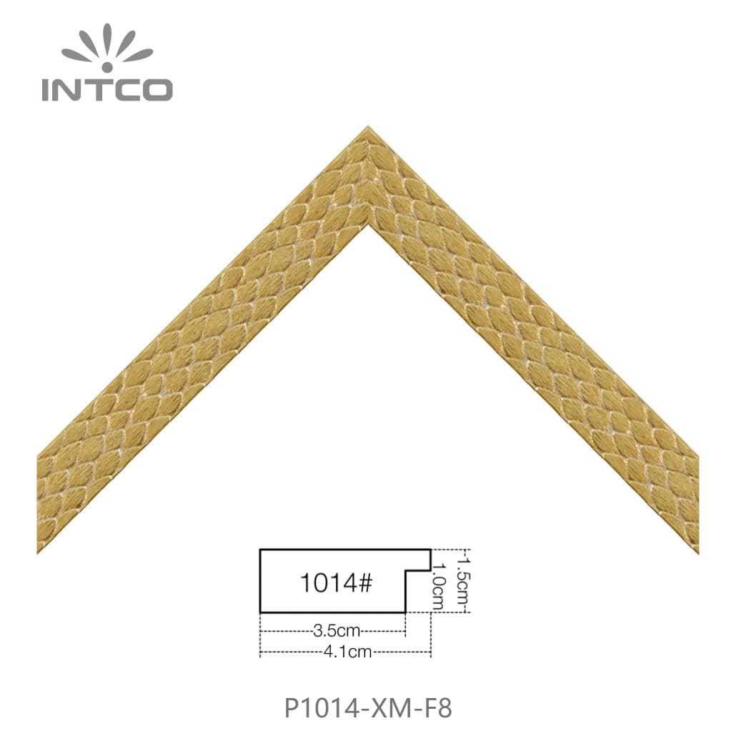 P1014-XM-F8 — 4.06cm Gold PS Bilderrahmenleiste