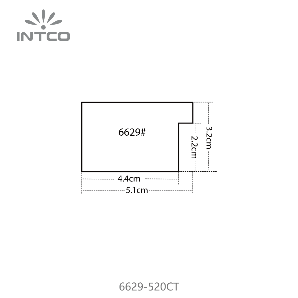 6629-520CT — 5.1cm PS Moldura para Quadro
