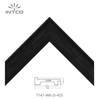 7147-WK-D-425 — 7.6cm Schwarz PS Bilderrahmenleiste