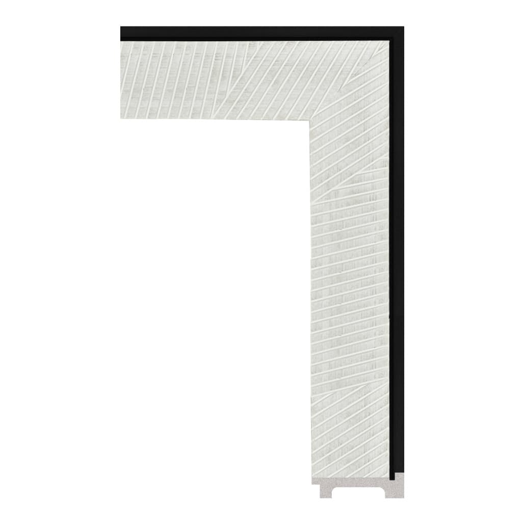 7147-WK-D-951 — 7.6cm Branco PS Moldura para Quadro