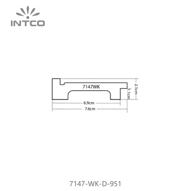 7147-WK-D-951 — 7.6cm Weiß PS Bilderrahmenleiste