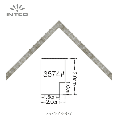 3574-ZB-877 — 2cm Black PS Picture Frame Moulding