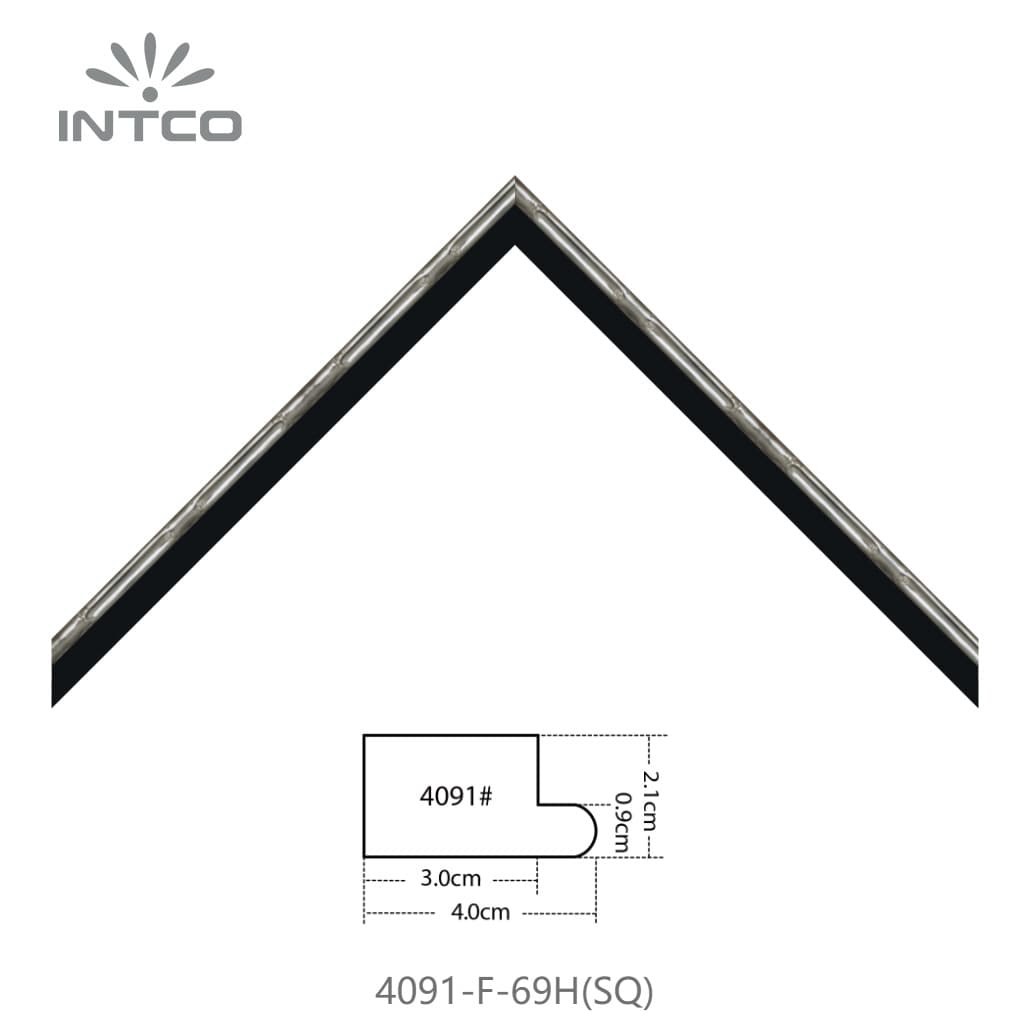 4091-F-69H(SQ) — 2.1cm PS Picture Frame Moulding