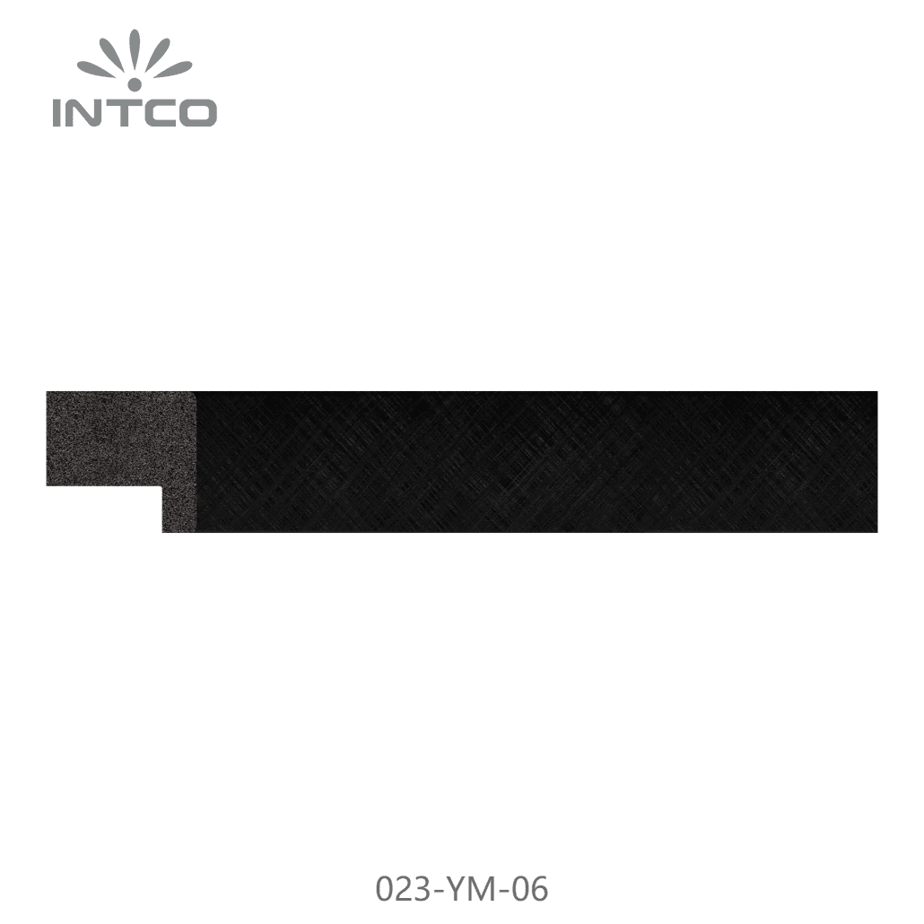 023-YM-06 — 1.95cm Negro PS Moldura para Marco de Fotos