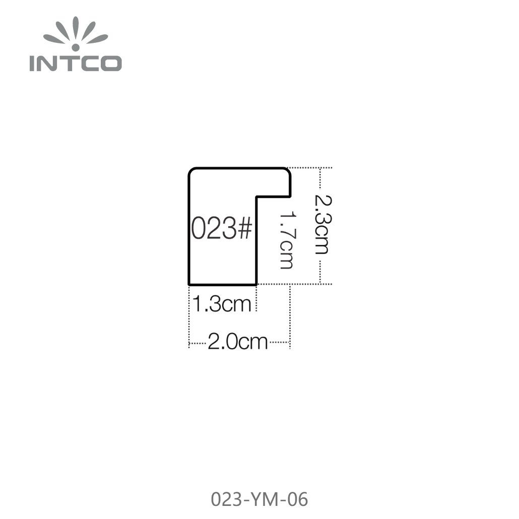 023-YM-06 — 1.95cm Negro PS Moldura para Marco de Fotos