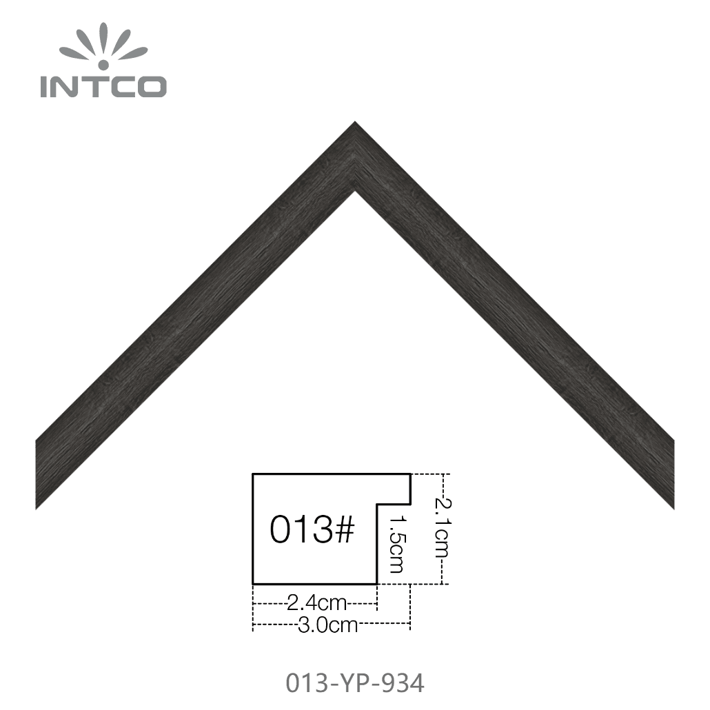 013-YP-934 — 3.07cm Schwarz PS Bilderrahmenleiste