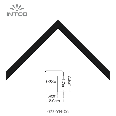 023-YN-06 — 1.95cm Negro PS Moldura para Marco de Fotos