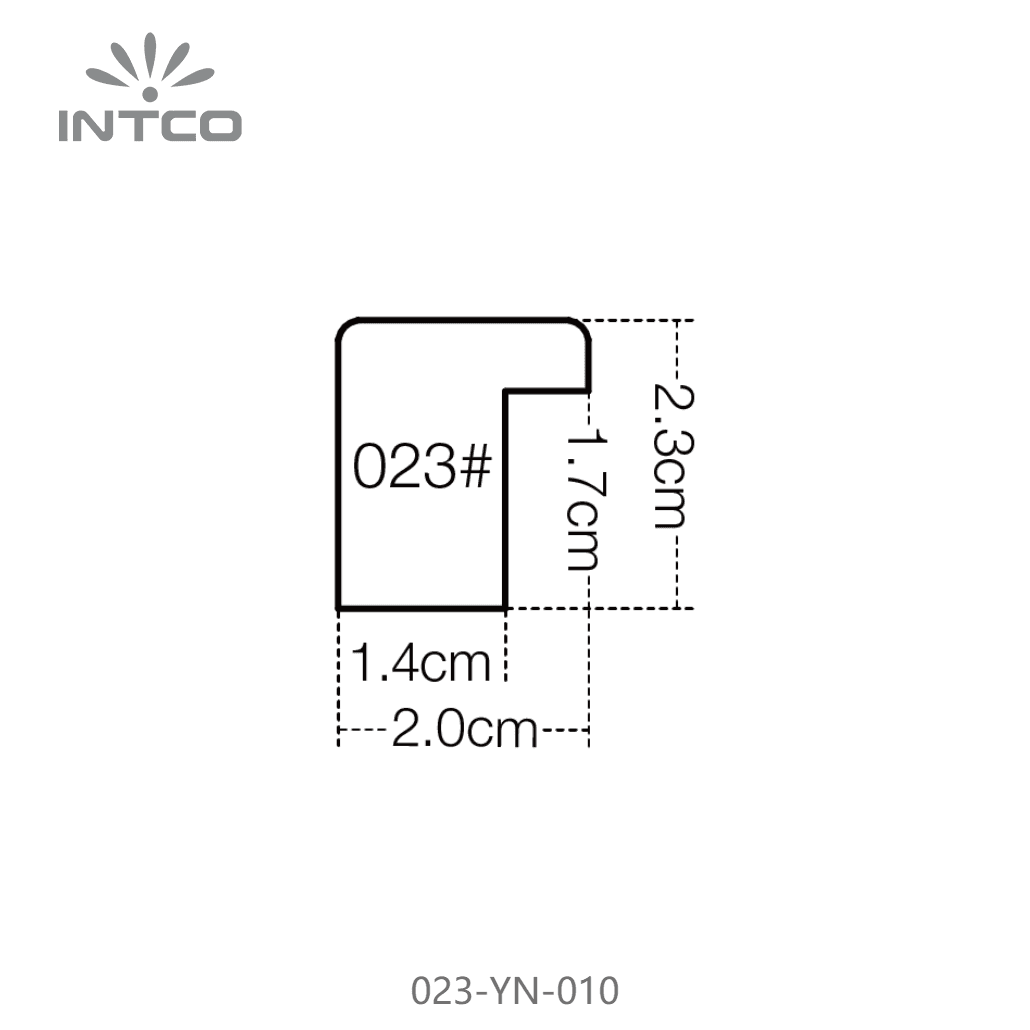 023-YN-010 — 1.95cm Dourado PS Moldura para Quadro