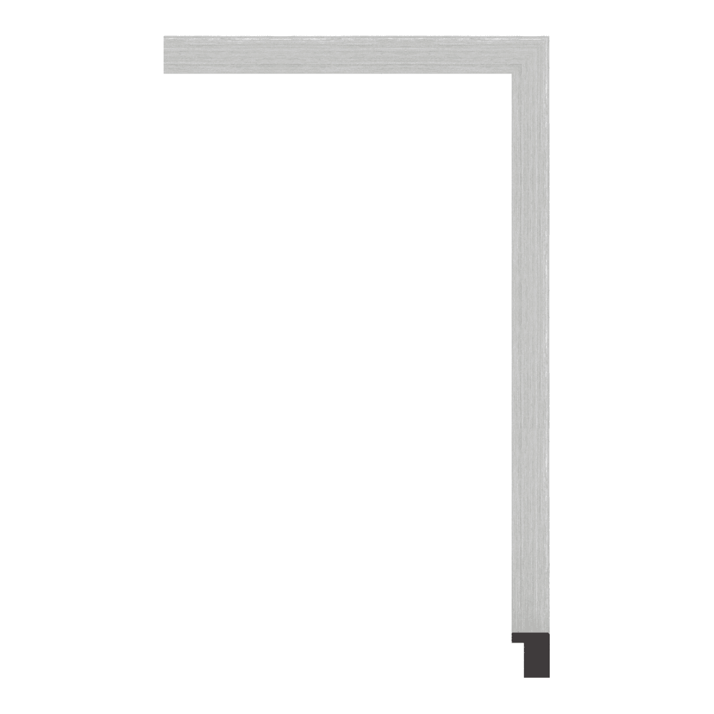 023-YN-411 — 1.95cm Silber PS Bilderrahmenleiste