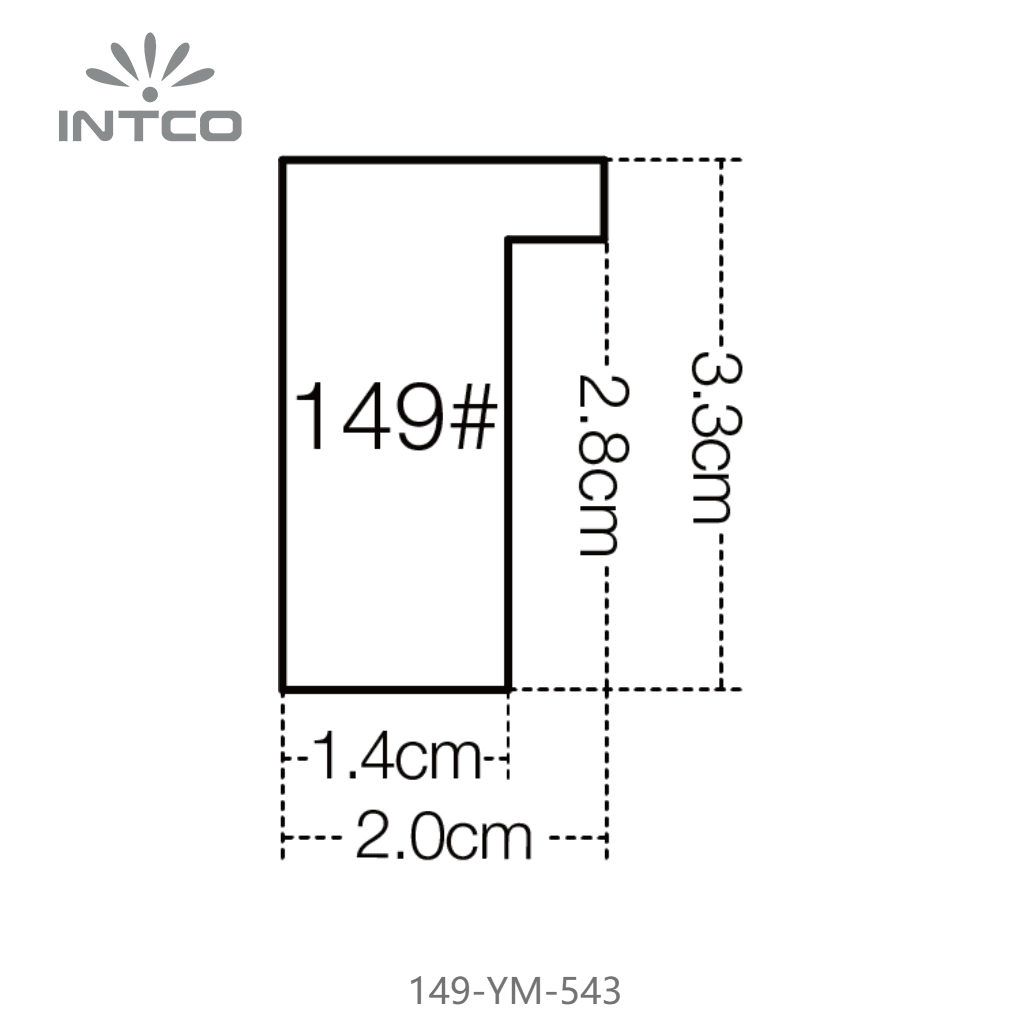 149-YM-543 — 2cm PS Bilderrahmenleiste