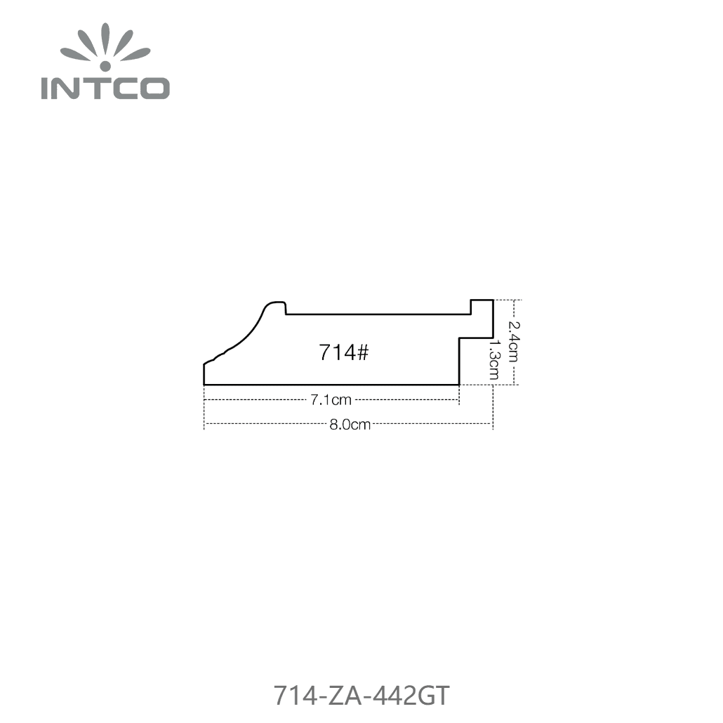 714-ZA-442GT — 8cm PS Picture Frame Moulding