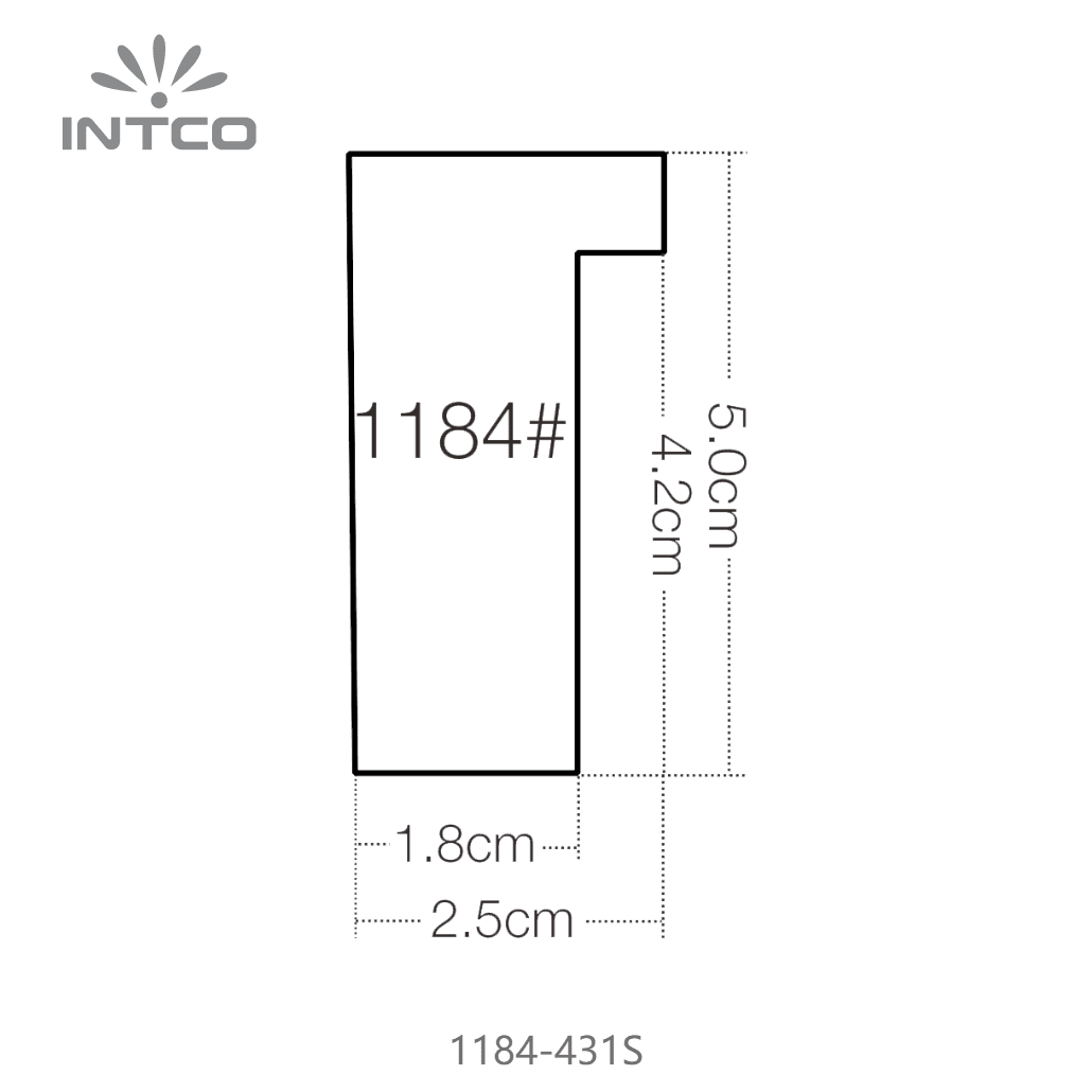 1184-431S — 2.5cm PS Bilderrahmenleiste