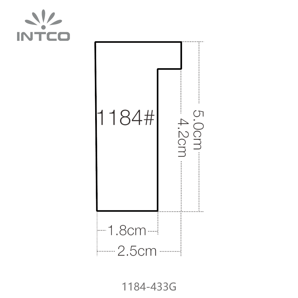 1184-433G — 2.5cm PS Baguette d'Encadrement