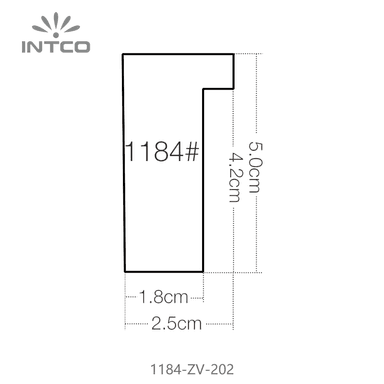 1184-ZV-202 — 2.5cm PS Bilderrahmenleiste