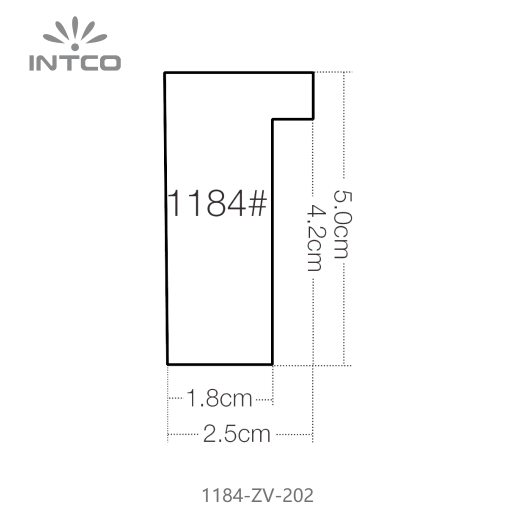 1184-ZV-202 — 2.5cm PS Bilderrahmenleiste