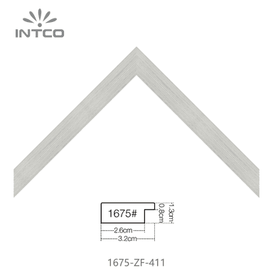 1675-ZF-411 — 3.2cm Silver PS Picture Frame Moulding