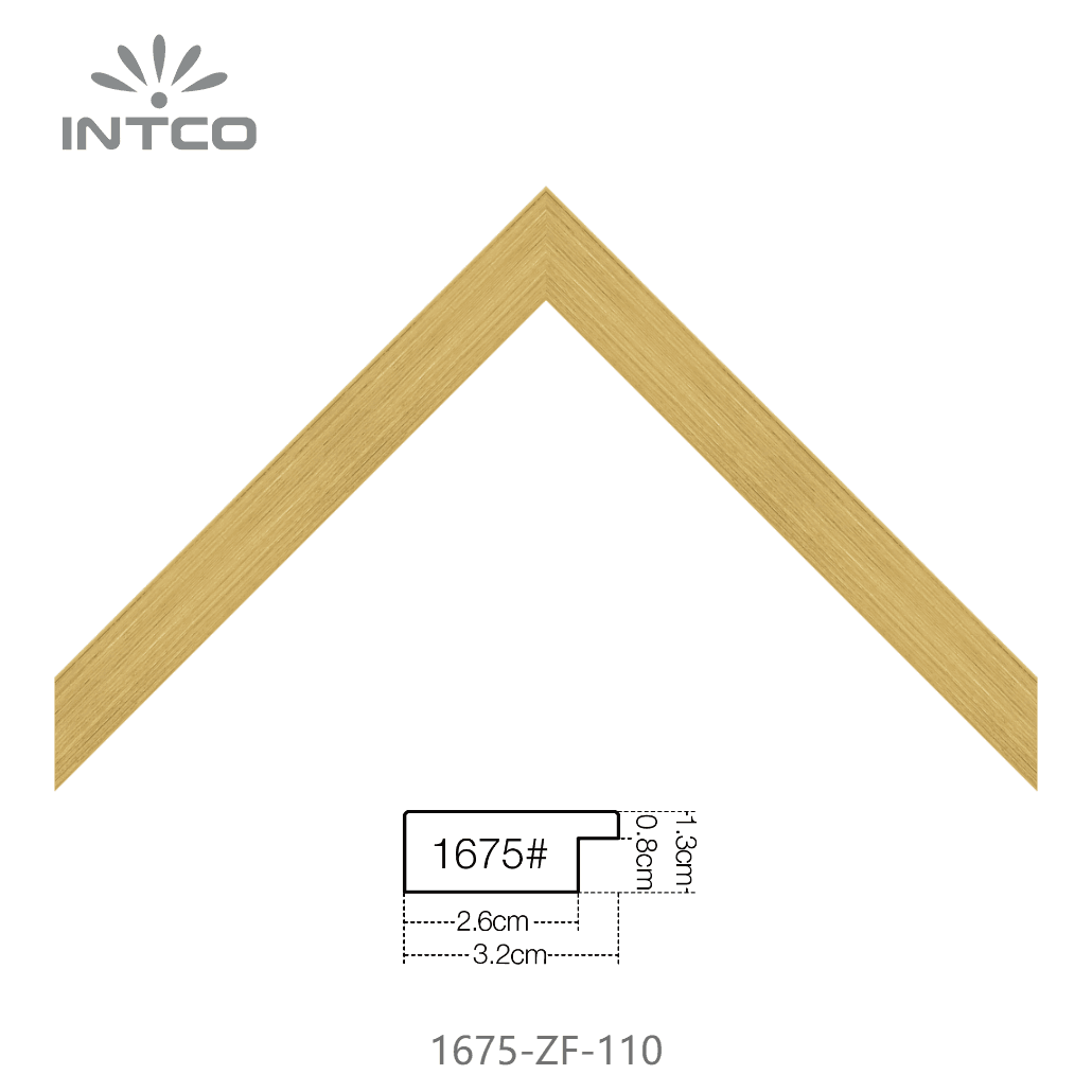 1675-ZF-110 — 3.2cm Gold PS Picture Frame Moulding