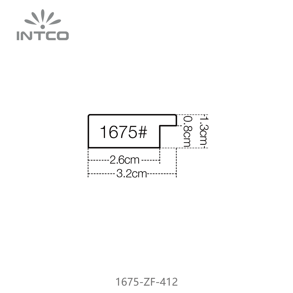 1675-ZF-412 — 3.2cm PS Picture Frame Moulding