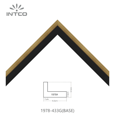 1978-433G(BASE) — 4cm Gold PS Picture Frame Moulding