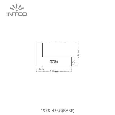 1978-433G(BASE) — 4cm Gold PS Picture Frame Moulding