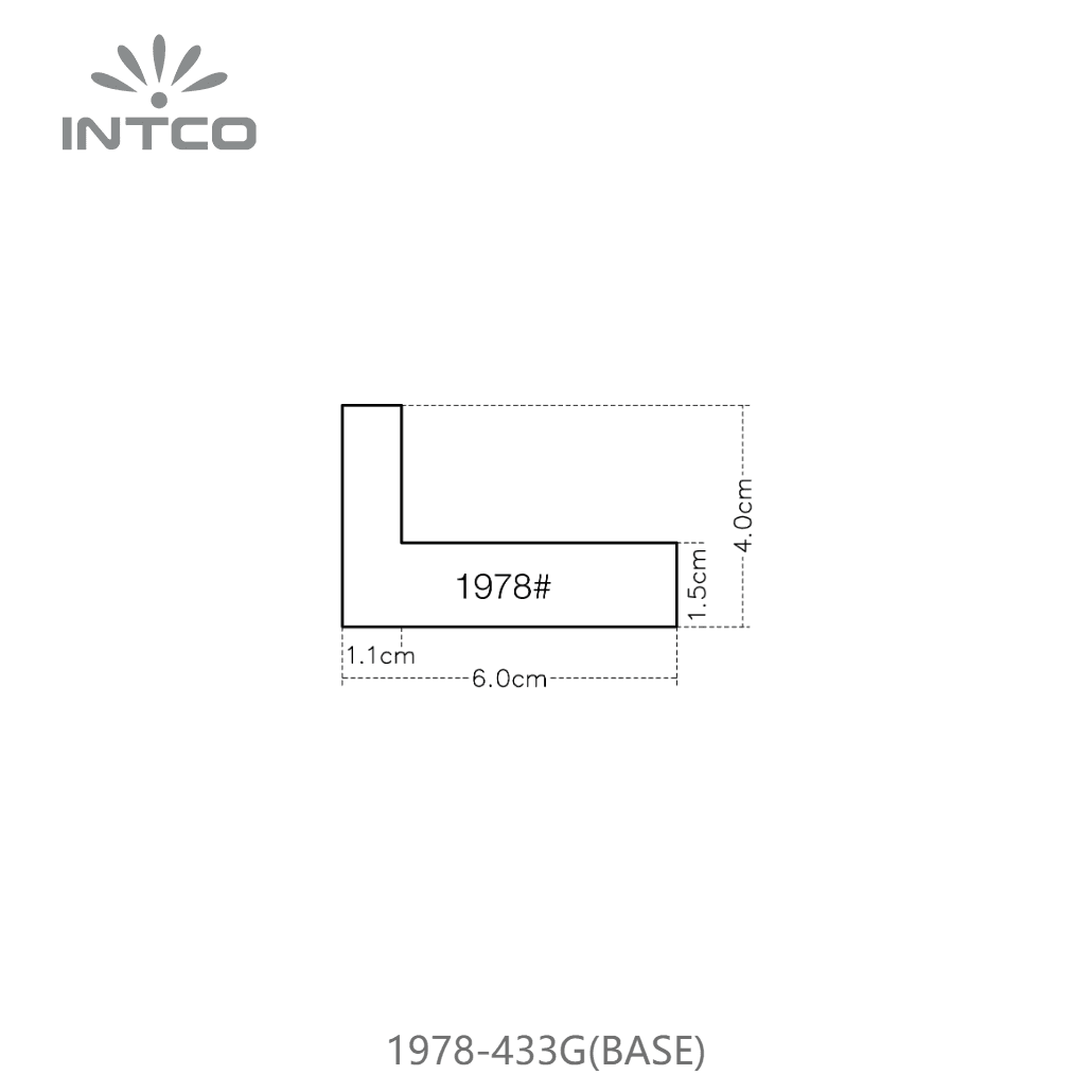 1978-433G(BASE) — 4cm Gold PS Picture Frame Moulding