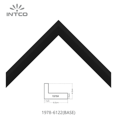 1978-6122(BASE) — 4cm Black PS Picture Frame Moulding