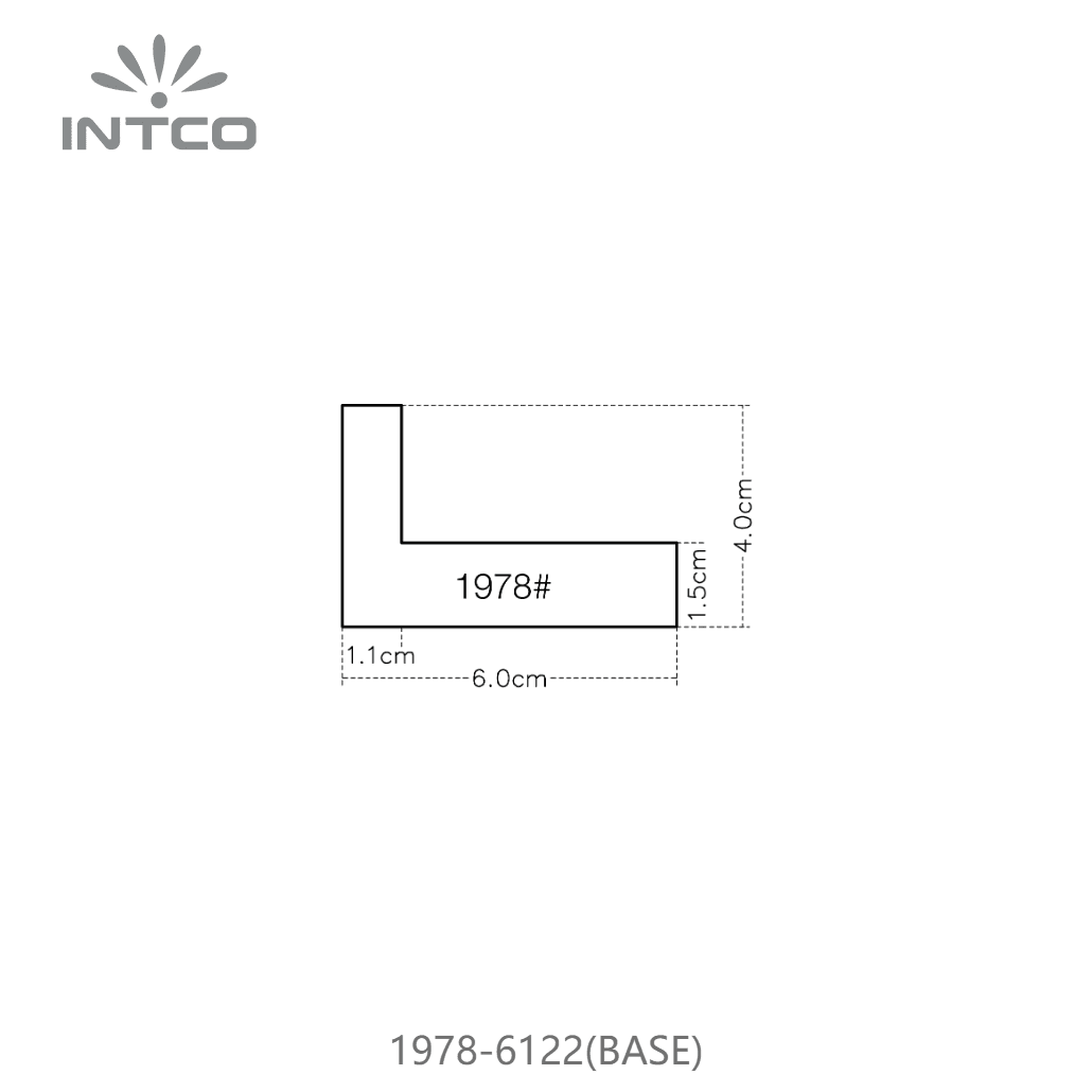 1978-6122(BASE) — 4cm Black PS Picture Frame Moulding
