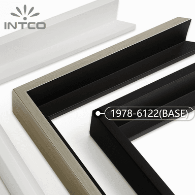 1978-6122(BASE) — 4cm Black PS Picture Frame Moulding