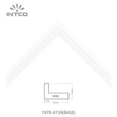 1978-6159(BASE) — 4cm White PS Picture Frame Moulding