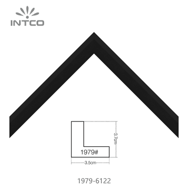 1979-6122 — 3.5cm Black PS Picture Frame Moulding