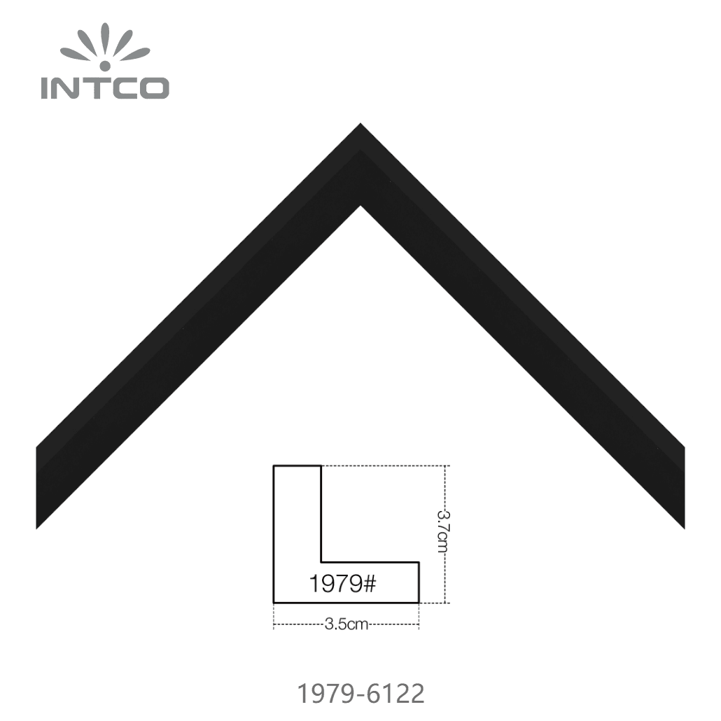 1979-6122 — 3.5cm Black PS Picture Frame Moulding
