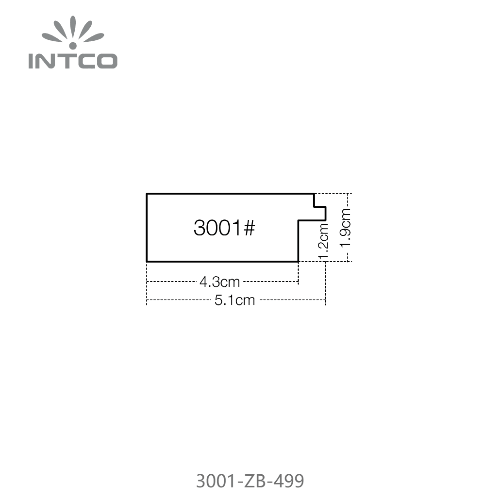 3001-ZB-499 — 5.1cm PS Picture Frame Moulding