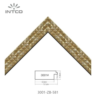 3001-ZB-581 — 5.1cm Gold PS Picture Frame Moulding