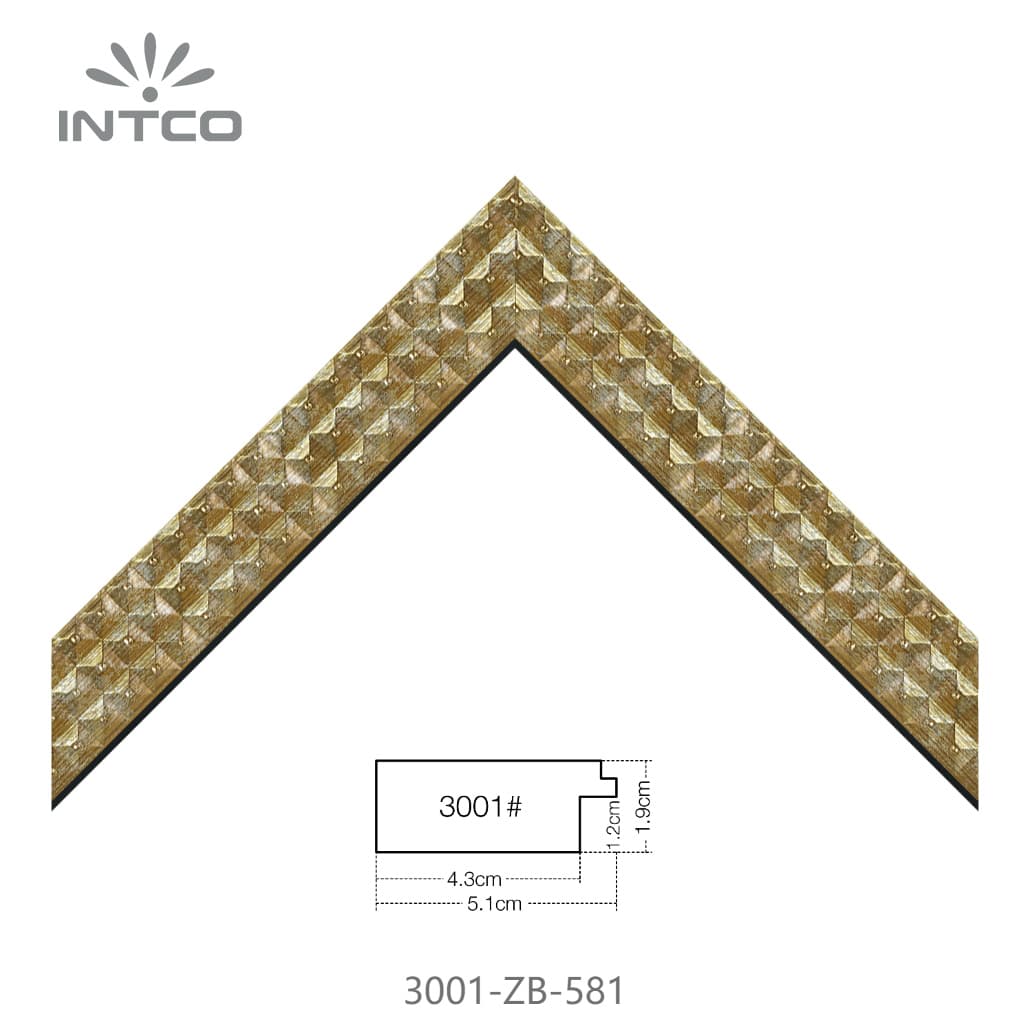 3001-ZB-581 — 5.1cm Gold PS Picture Frame Moulding