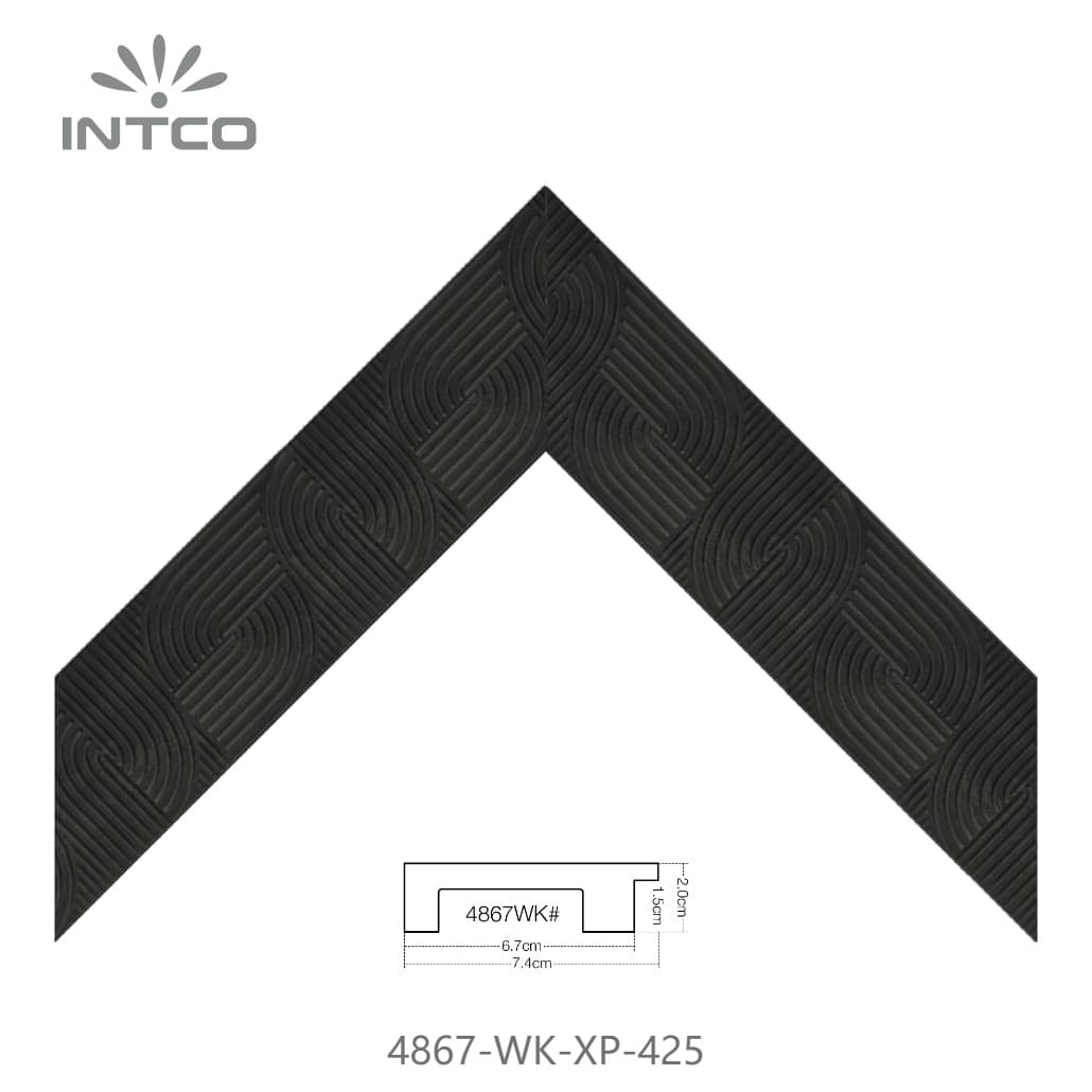 4867-WK-XP-425 — 7.4cm Preto PS Moldura para Quadro