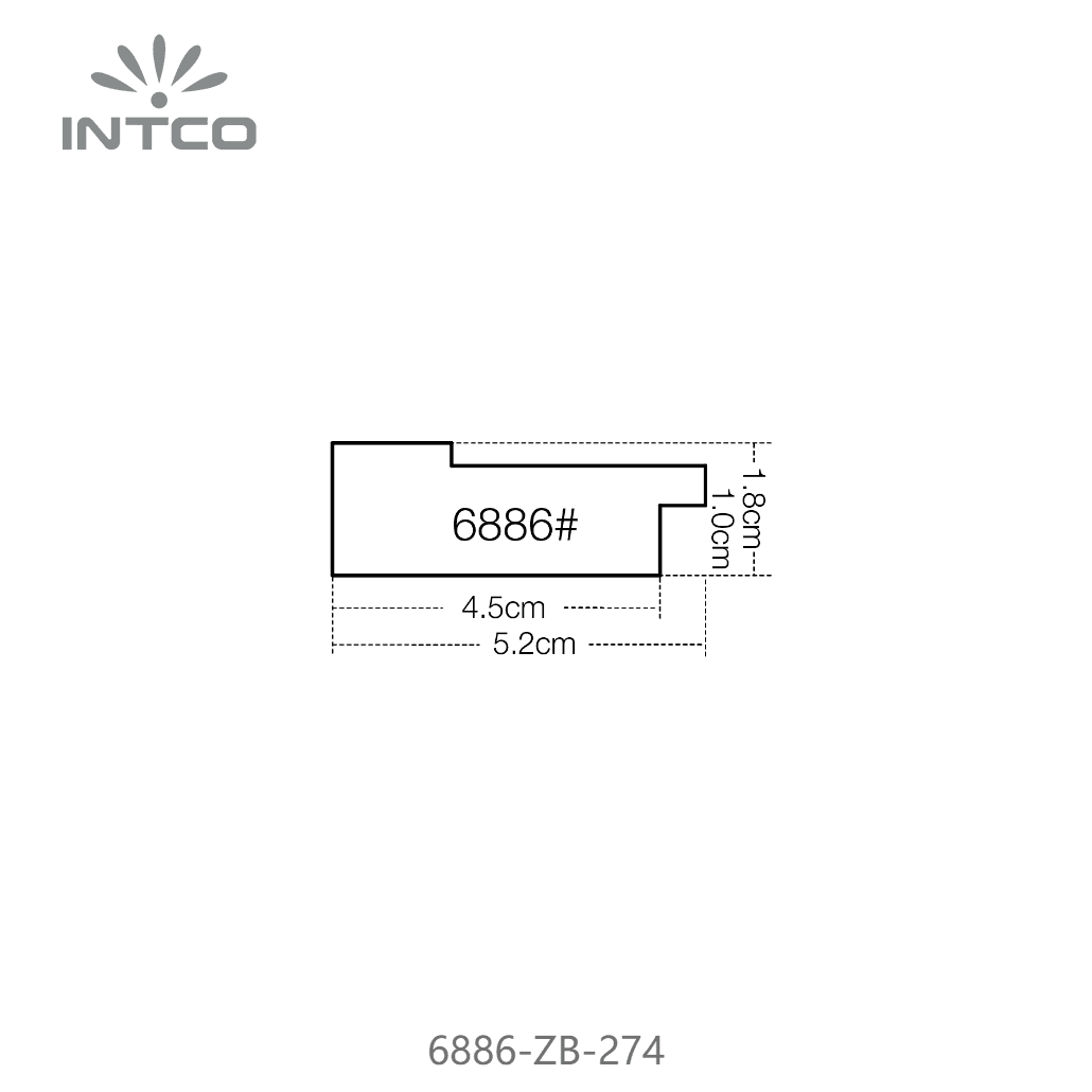 6886-ZB-274 — 5.17cm PS Baguette d'Encadrement