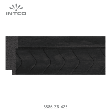 6886-ZB-425 — 5.17cm Schwarz PS Bilderrahmenleiste