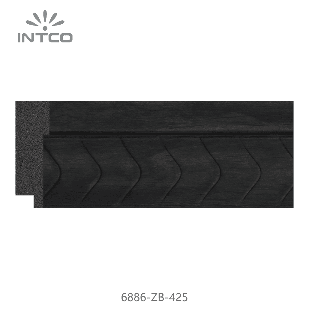 6886-ZB-425 — 5.17cm Schwarz PS Bilderrahmenleiste