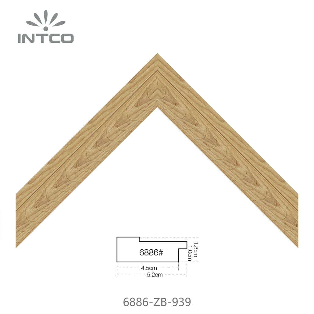 6886-ZB-939 — 5.17cm Natur PS Bilderrahmenleiste