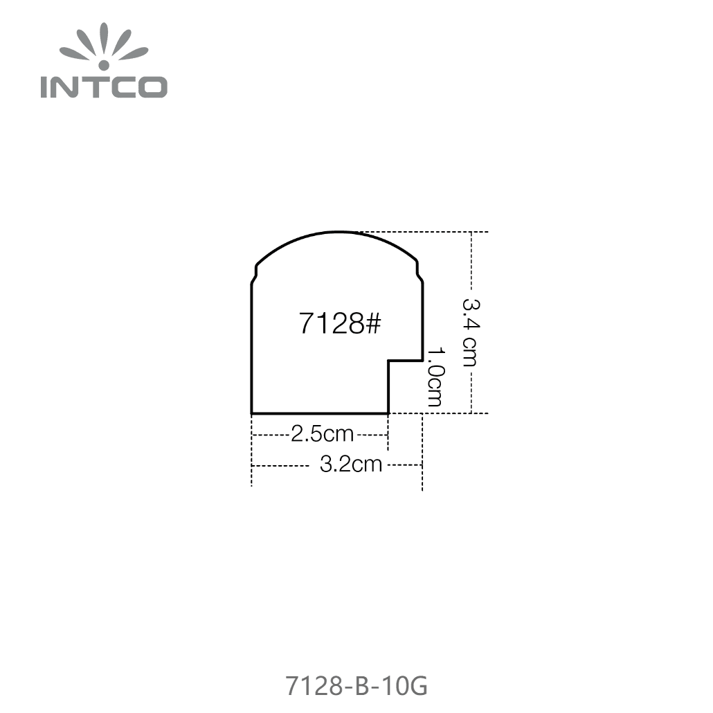 7128-B-10G — 3.15cm PS Picture Frame Moulding