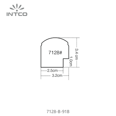 7128-B-91B — 3.15cm Black PS Picture Frame Moulding