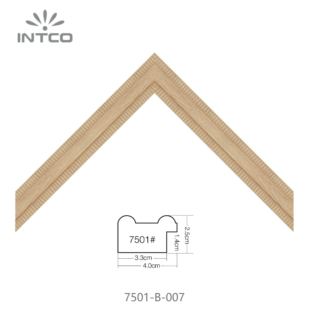 7501-B-007 — 4cm Natural PS Picture Frame Moulding