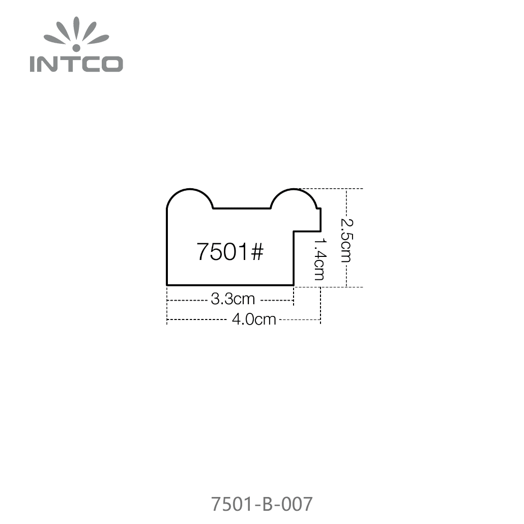 7501-B-007 — 4cm Natural PS Picture Frame Moulding