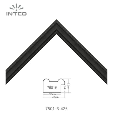 7501-B-425 — 4cm Black PS Picture Frame Moulding
