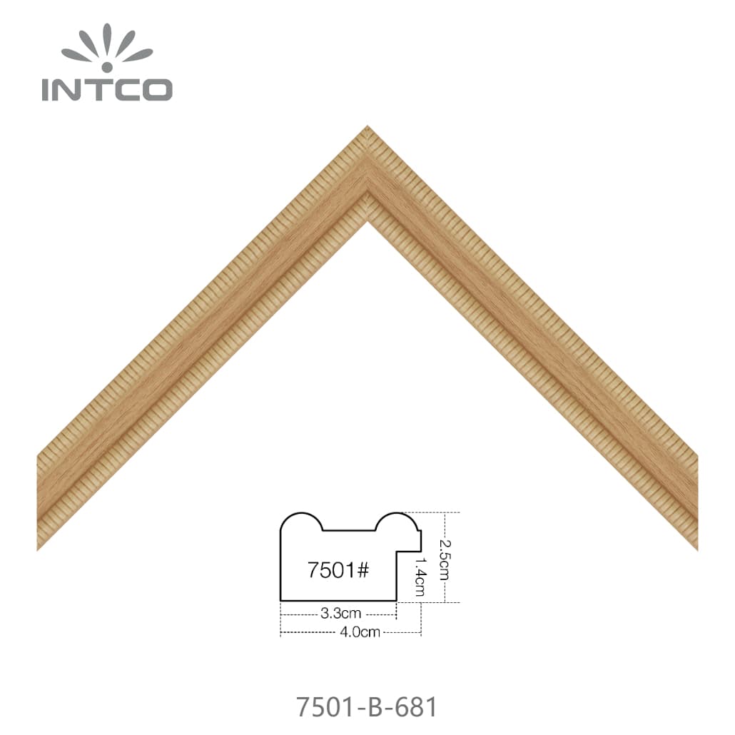7501-B-681 — 4cm Natural PS Picture Frame Moulding