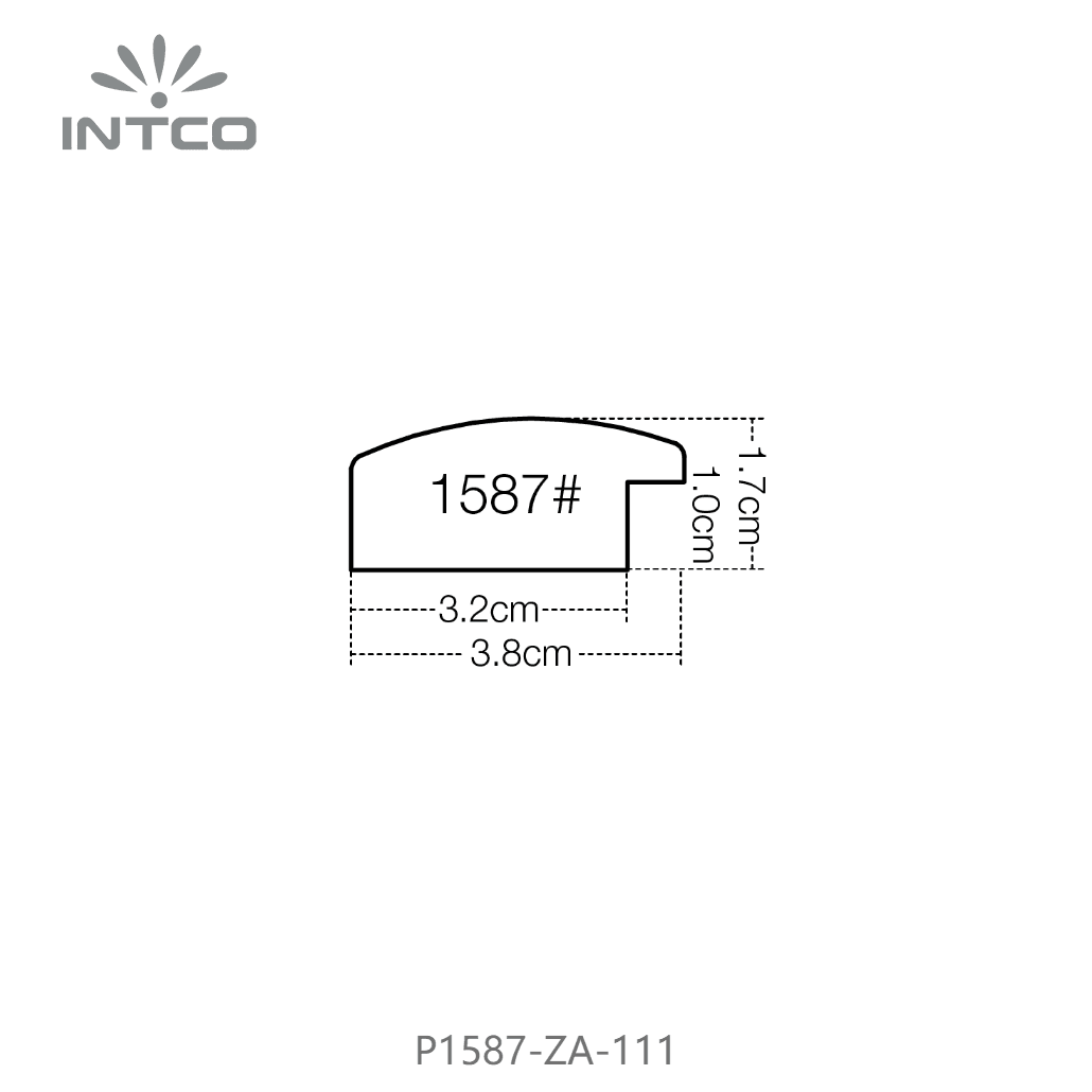 P1587-ZA-111 — 3.8cm PS Bilderrahmenleiste
