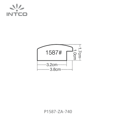 P1587-ZA-740 — 3.8cm PS Bilderrahmenleiste